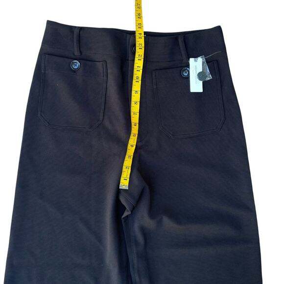 NWT Maeve Anthropologie The Colette Knit Pants Size 32 Black Cropped - Picture 4 of 12